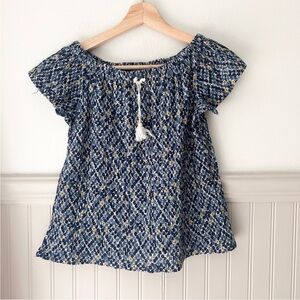 Stylish Kids Blue Patterned Blouse Gurls Size Large